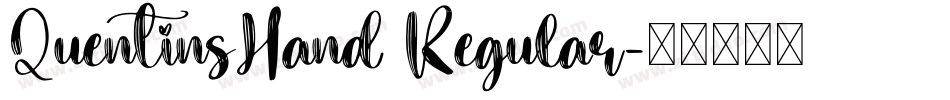 QuentinsHand Regular字体转换